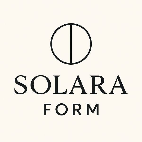 Logo of Solara Form with a circular design element on a white background